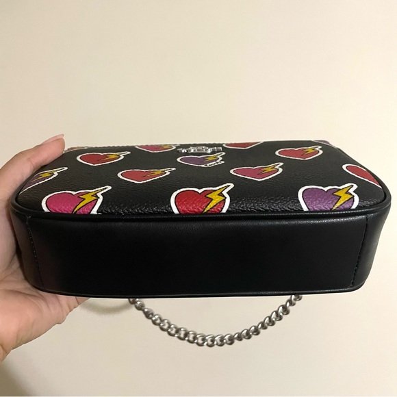 Coach Nolita 19 With Heart Bolt Print + Strap Extender - Picture 13 of 16